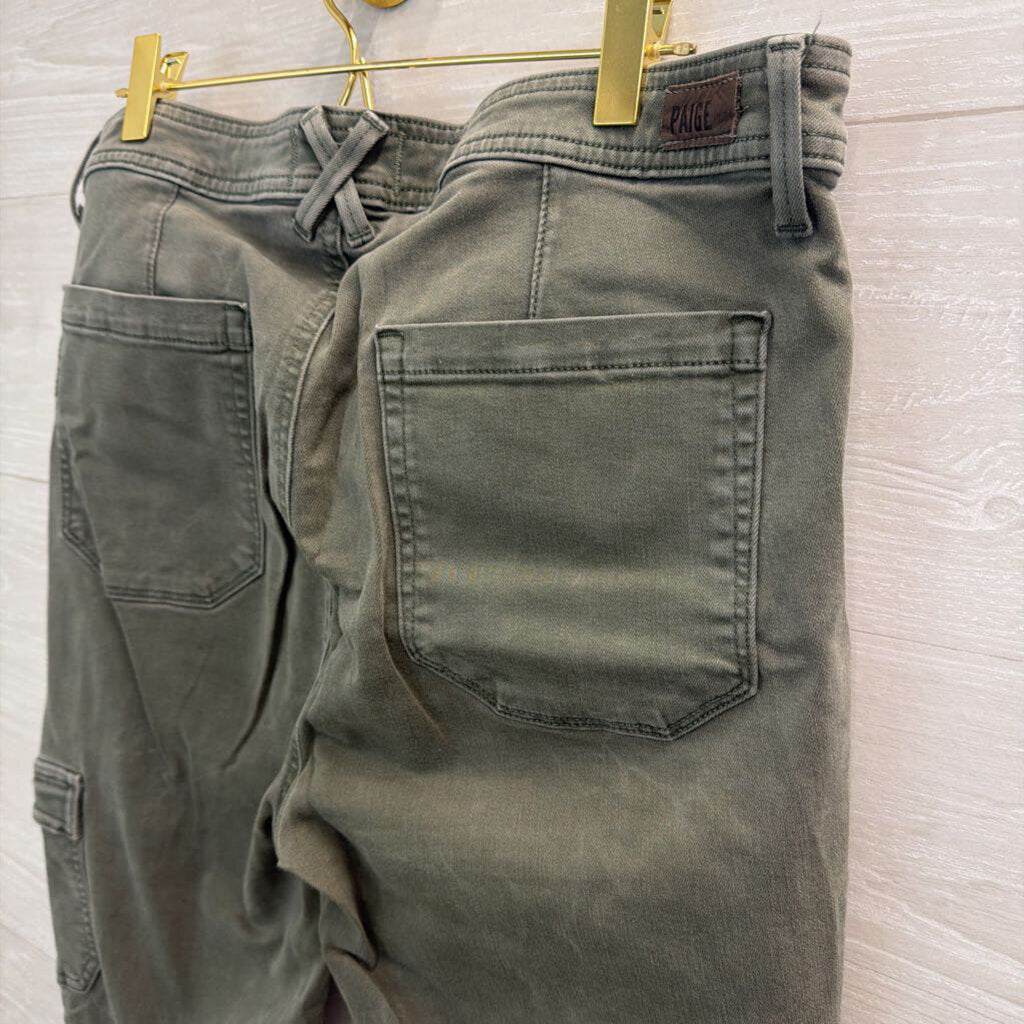 Paige Green Side Pocket Skinny Leg Pants 32