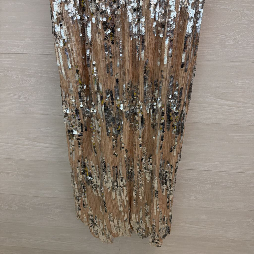 Gold/ Silver Sequin Short Sleeve Dress XXL
