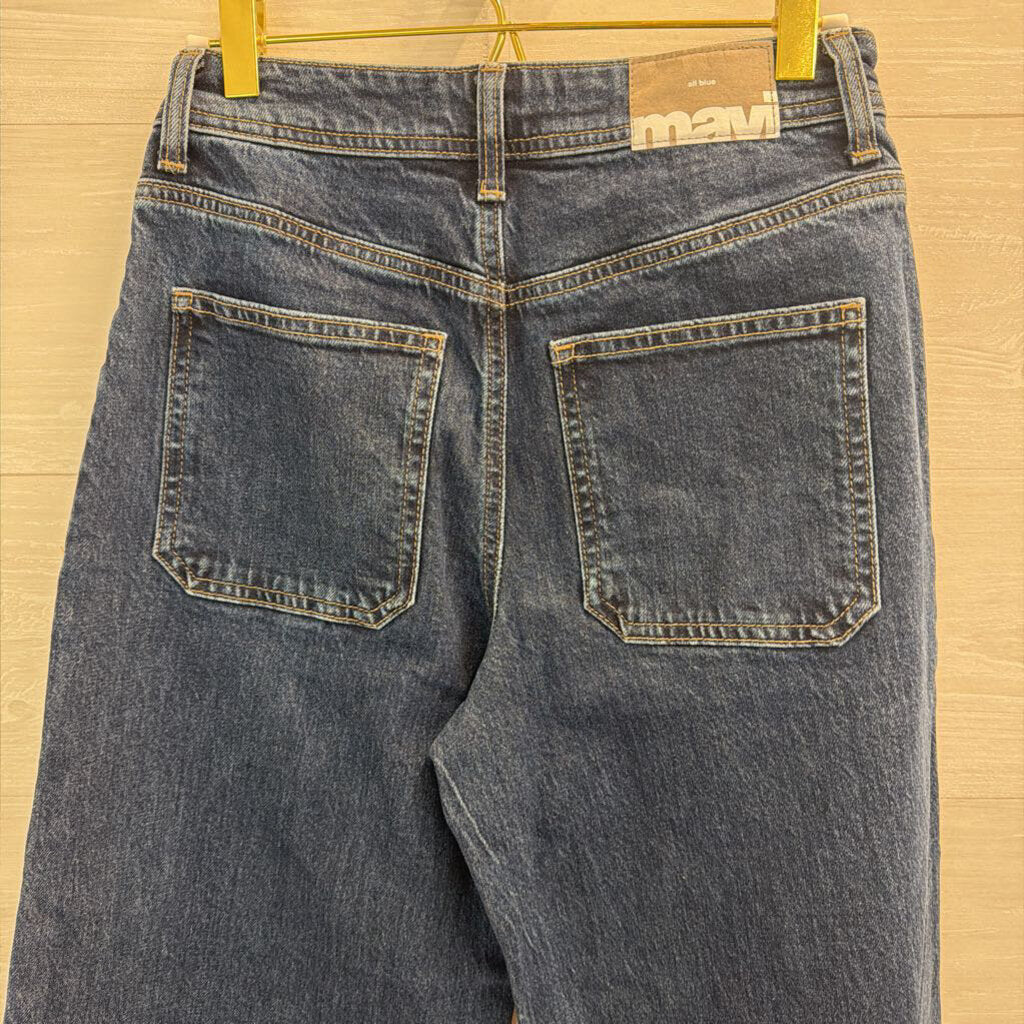 Mavi Dark Wash Paloma High Rise Wide Leg Jeans 26