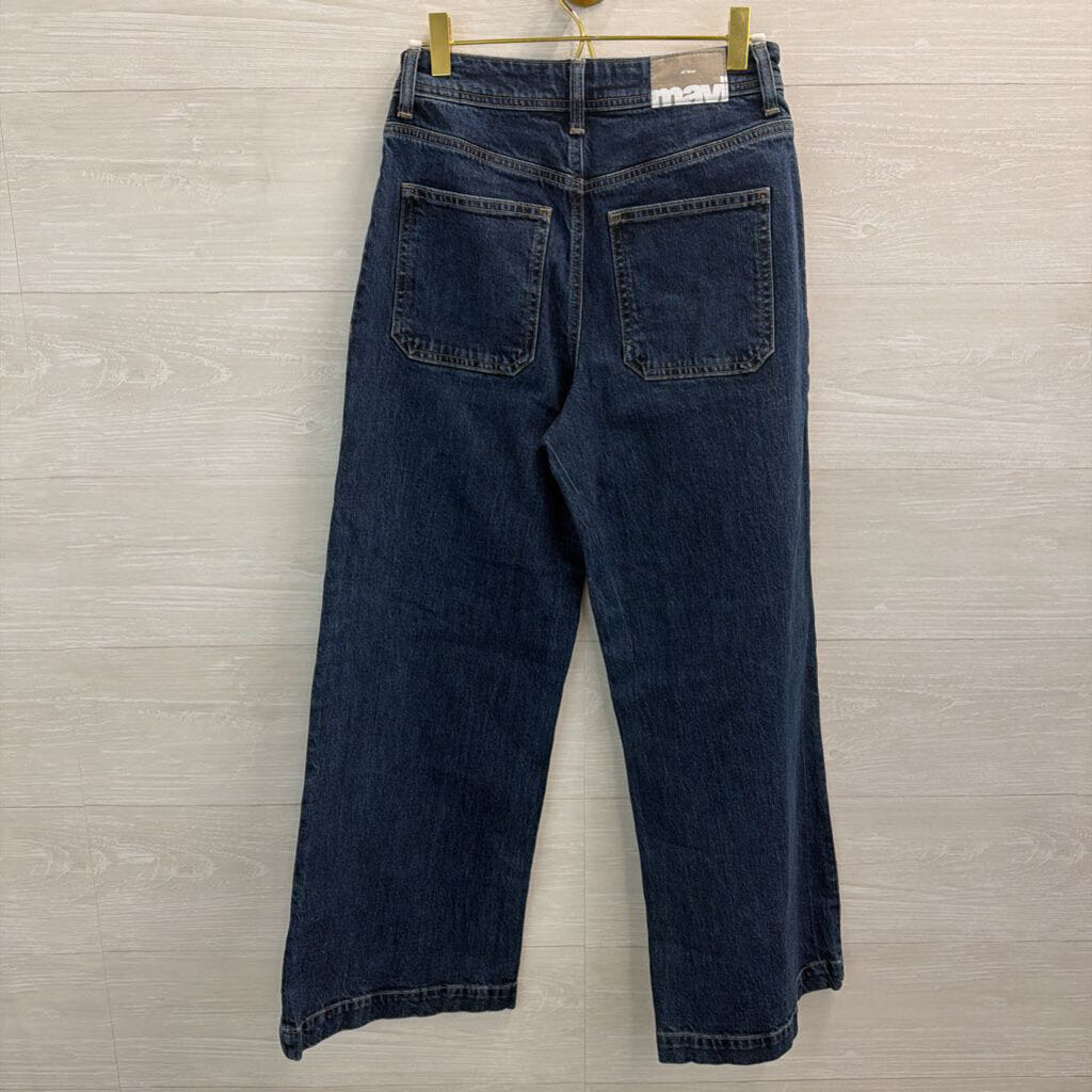 Mavi Dark Wash Paloma High Rise Wide Leg Jeans 26