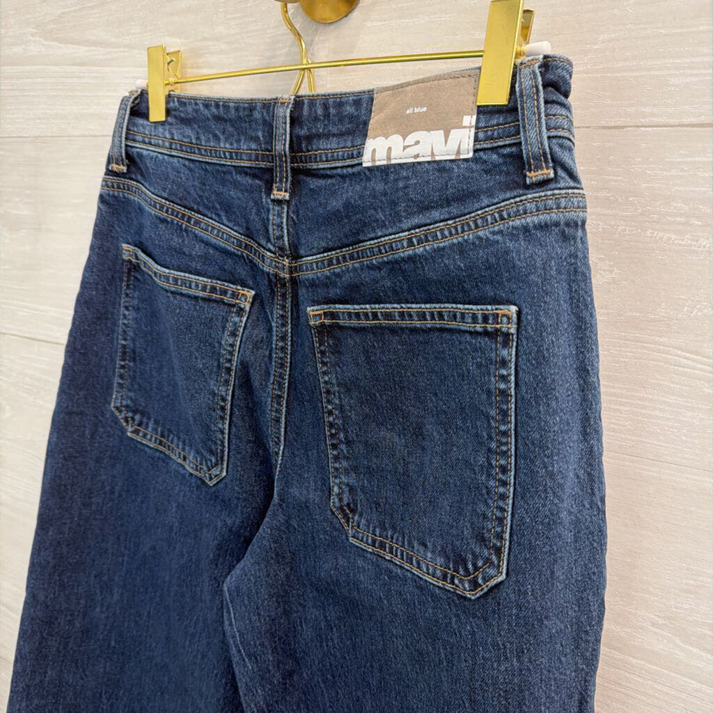 Mavi Dark Wash Paloma High Rise Wide Leg Jeans 26