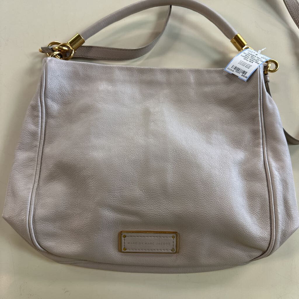 Marc Jacobs Grey Pebbled Leather Hobo Bag