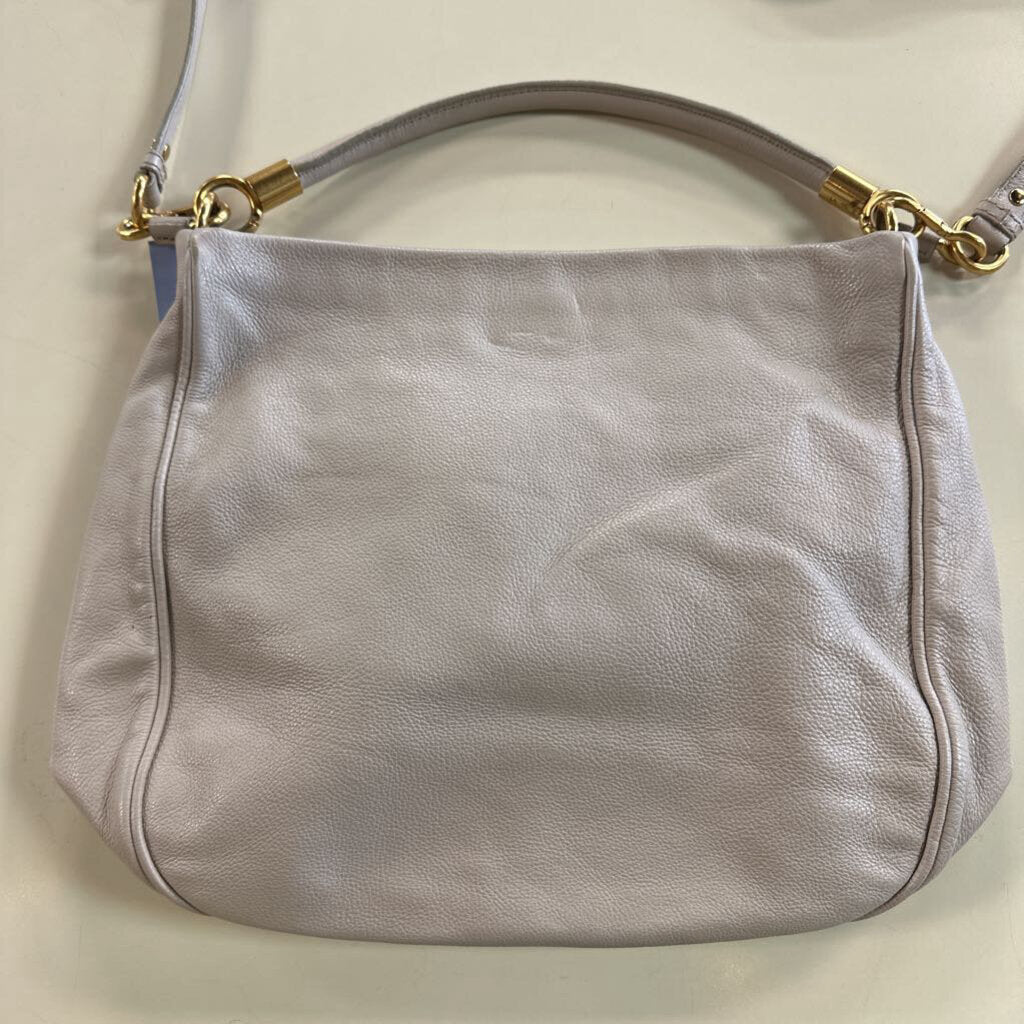 Marc Jacobs Grey Pebbled Leather Hobo Bag