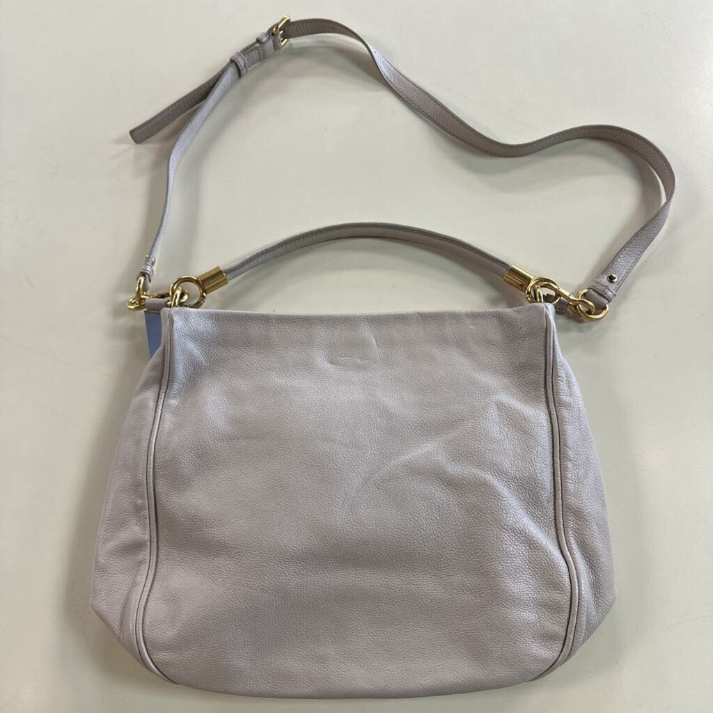 Marc Jacobs Grey Pebbled Leather Hobo Bag
