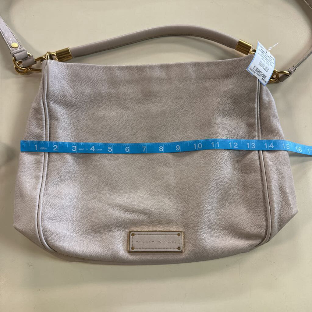 Marc Jacobs Grey Pebbled Leather Hobo Bag