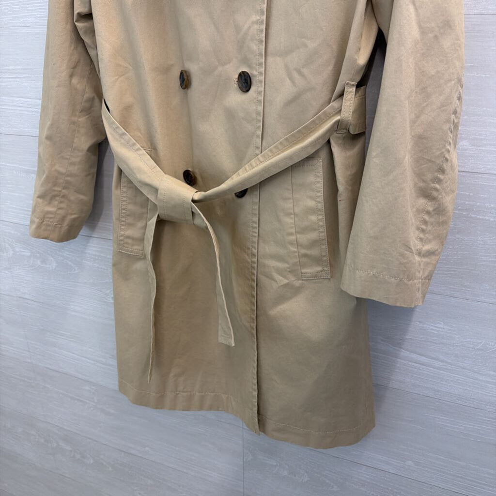 J Crew Beige Double Breasted Tie Waist Trench Coat 6