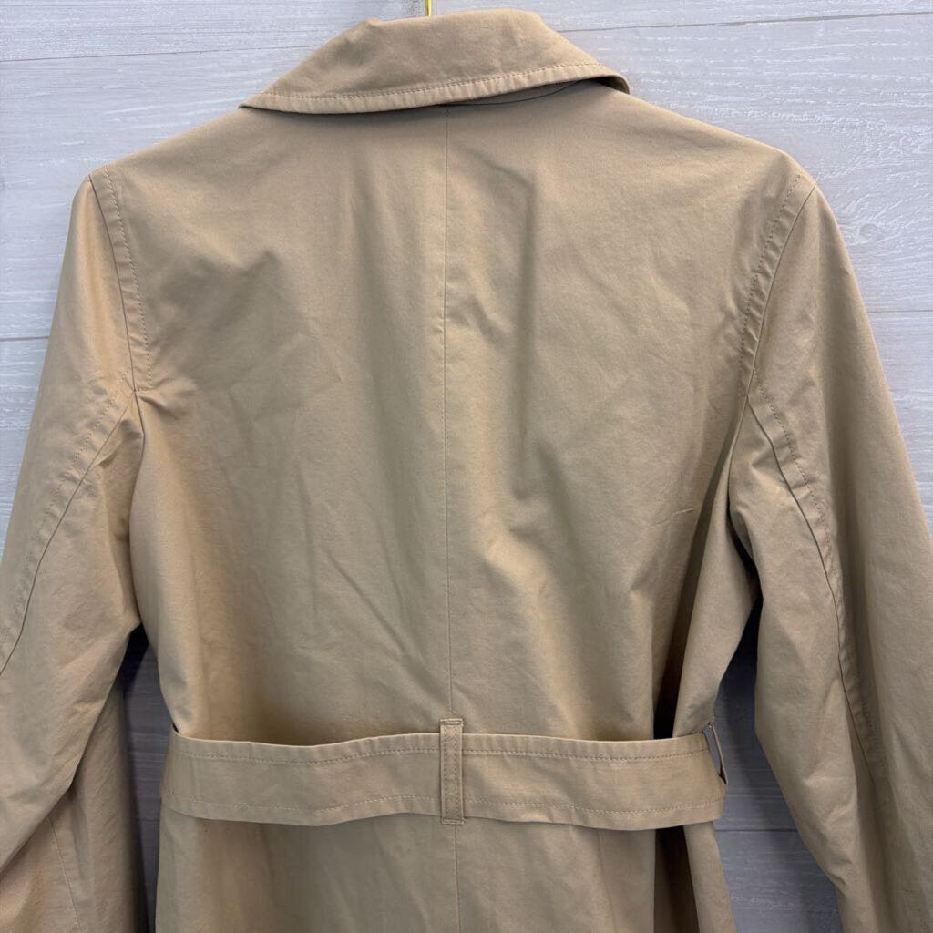 J Crew Beige Double Breasted Tie Waist Trench Coat 6