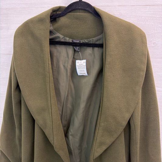 Sociology Green Open Front Tie Waist Jacket Medium
