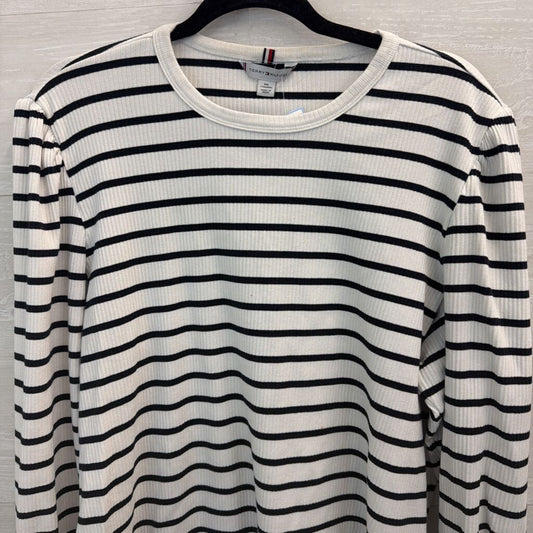 Tommy Hilfiger Black/ White Striped Long Sleeve Top XXL