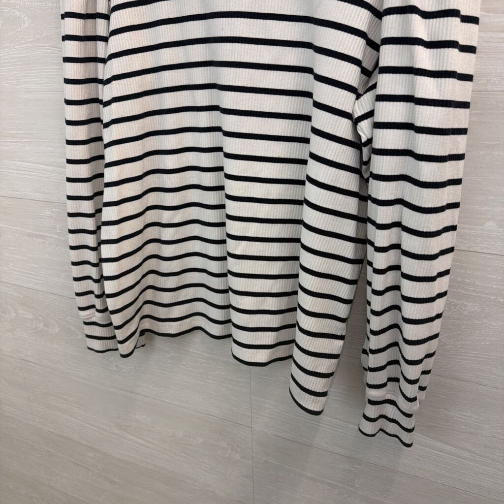 Tommy Hilfiger Black/ White Striped Long Sleeve Top XXL