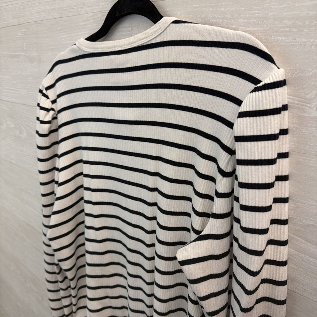Tommy Hilfiger Black/ White Striped Long Sleeve Top XXL