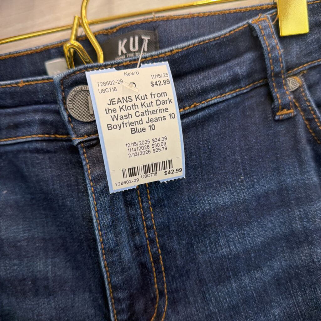 Kut Dark Wash Catherine Boyfriend Jeans 10