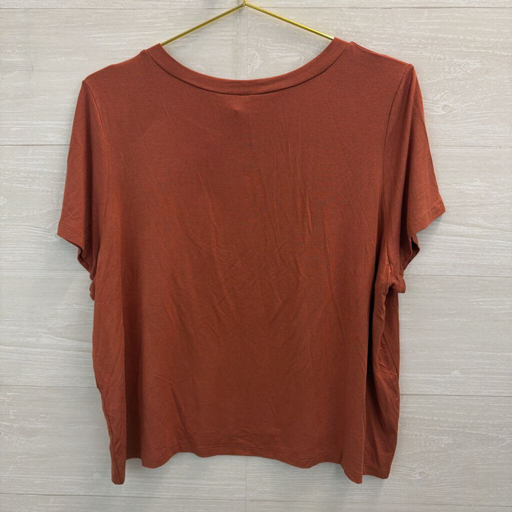 mts Orange Soft Short Sleeve Top Medium
