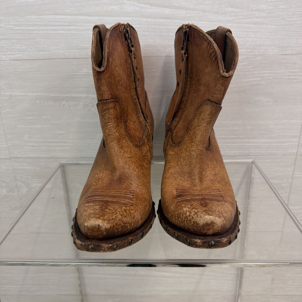 Ariat Brown Leather Ankle Western Boots 9