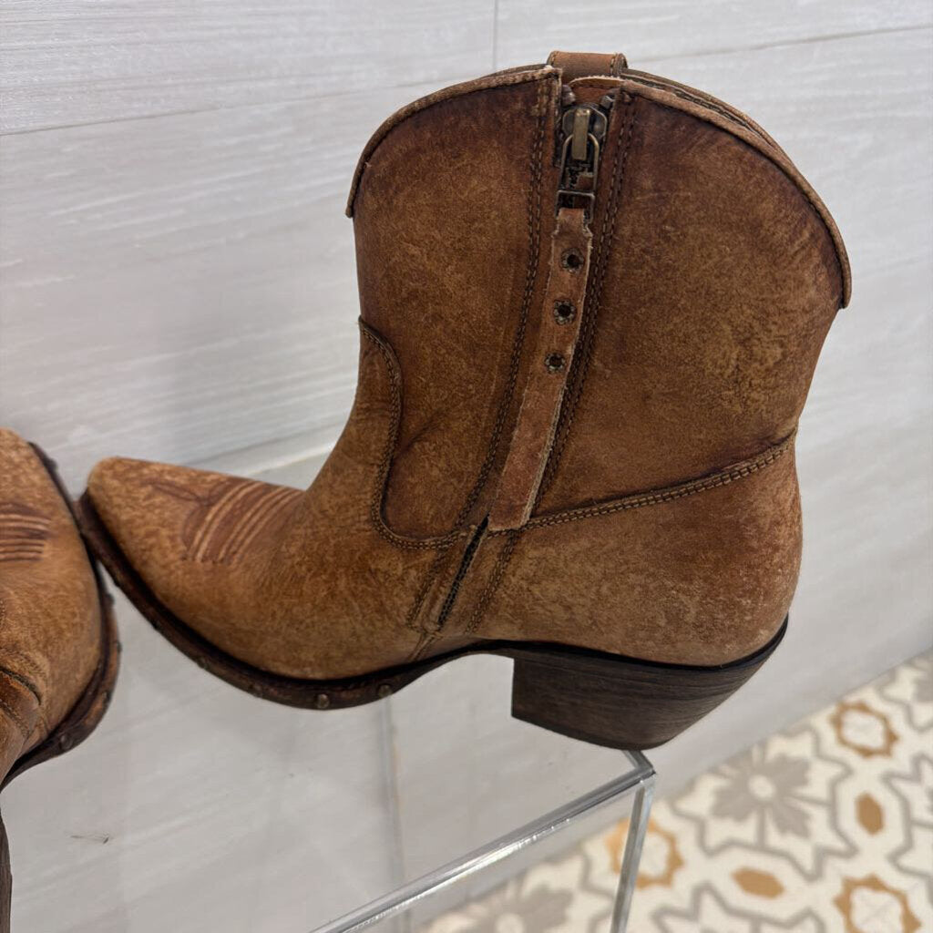 Ariat Brown Leather Ankle Western Boots 9