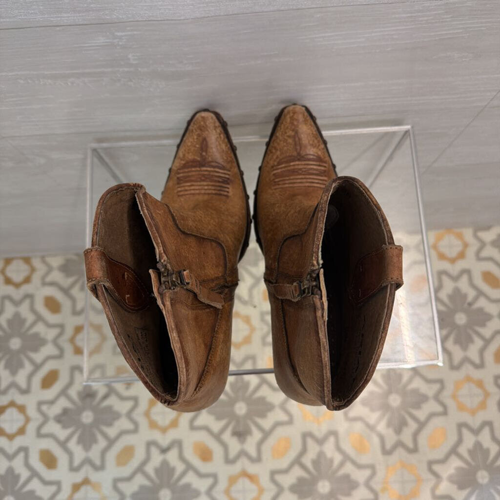 Ariat Brown Leather Ankle Western Boots 9