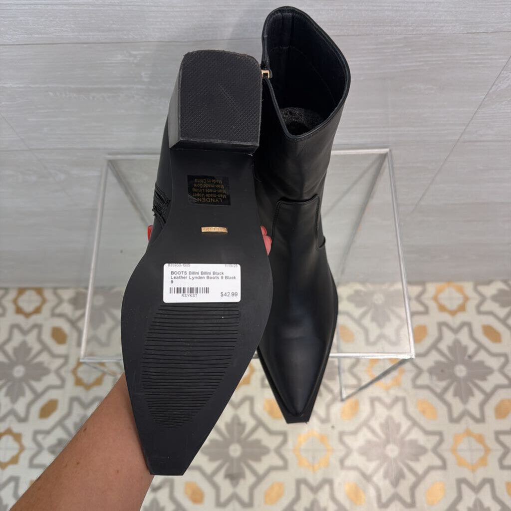 Billini Black Leather Lynden Boots 9