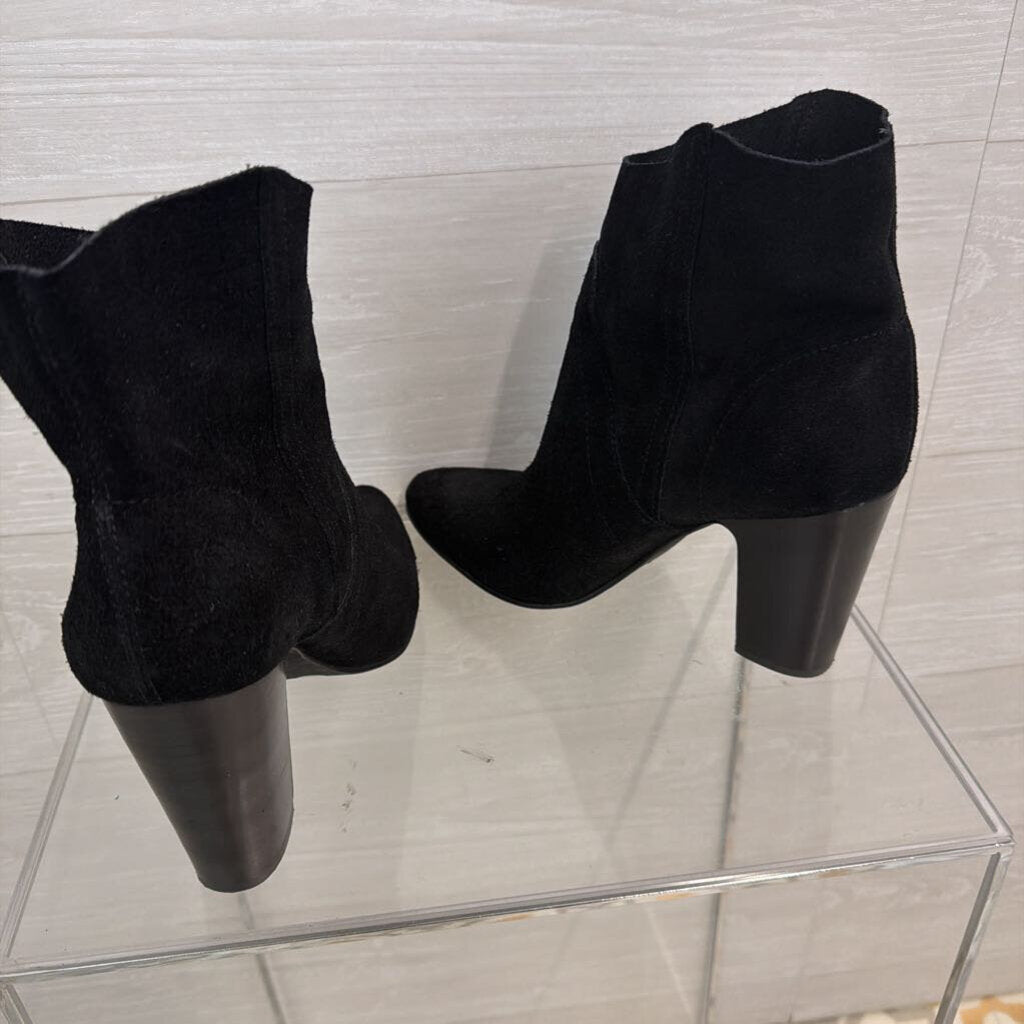 Vince Camuto Black Suede Leather Ankle Booties 8.5