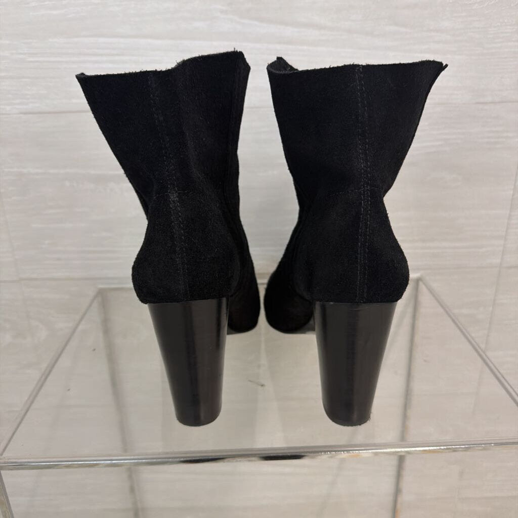 Vince Camuto Black Suede Leather Ankle Booties 8.5