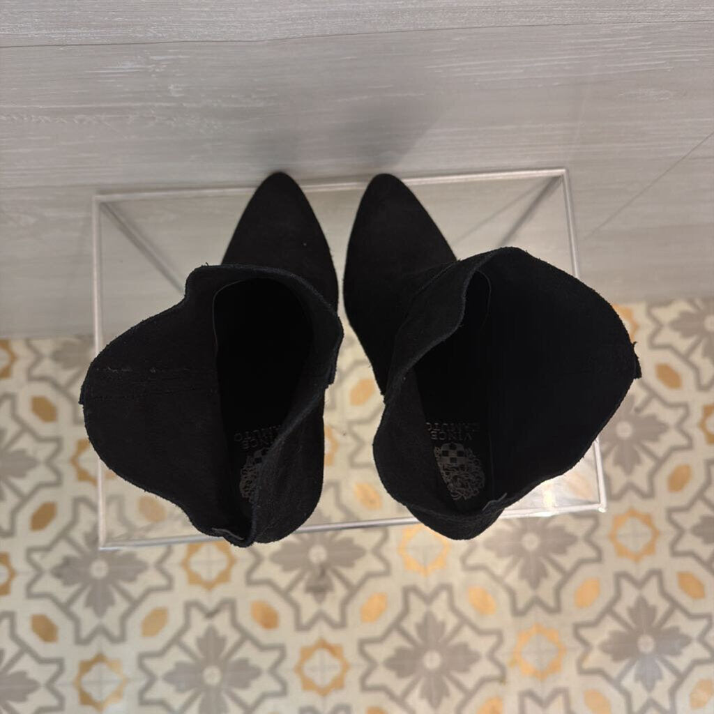 Vince Camuto Black Suede Leather Ankle Booties 8.5