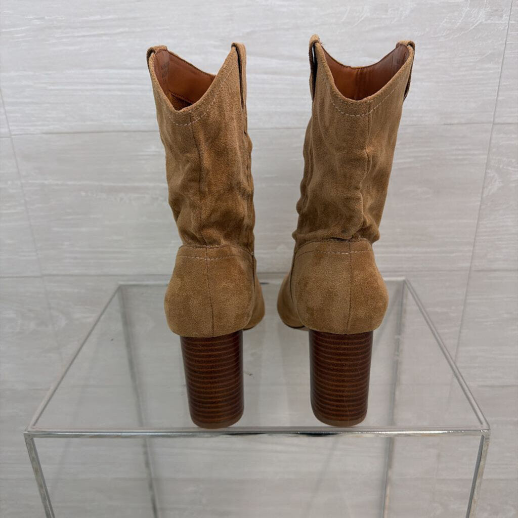Vici Brown Suede Point Toe Booties 9