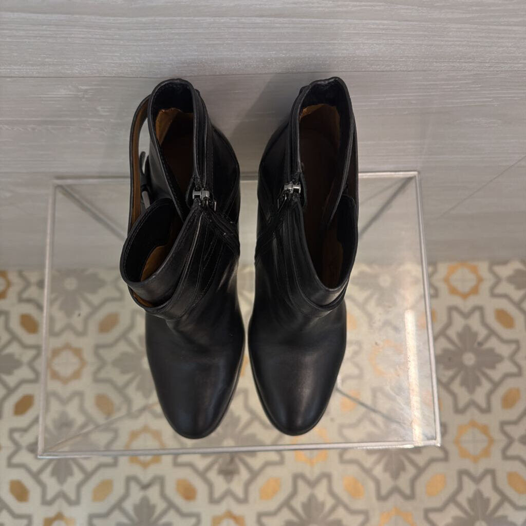 Coach Black Leather Alessandra Ankle Booties 9