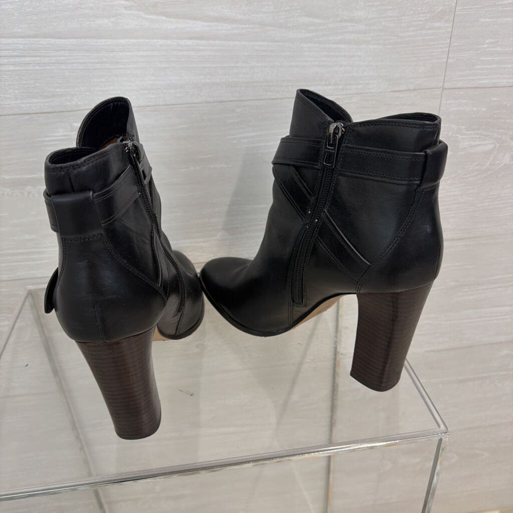 Coach Black Leather Alessandra Ankle Booties 9