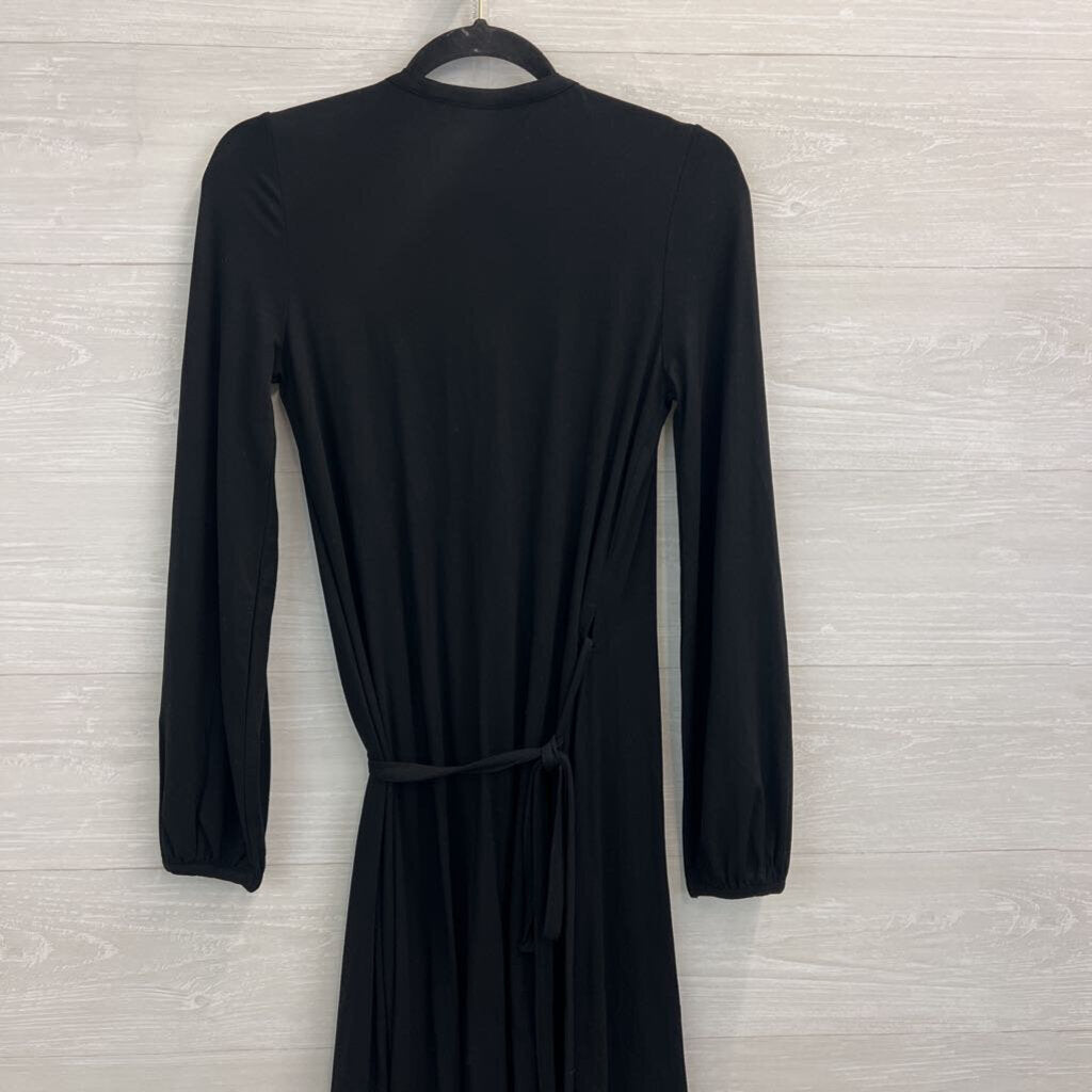 Boden Black Wrap Longsleeve Dress 10