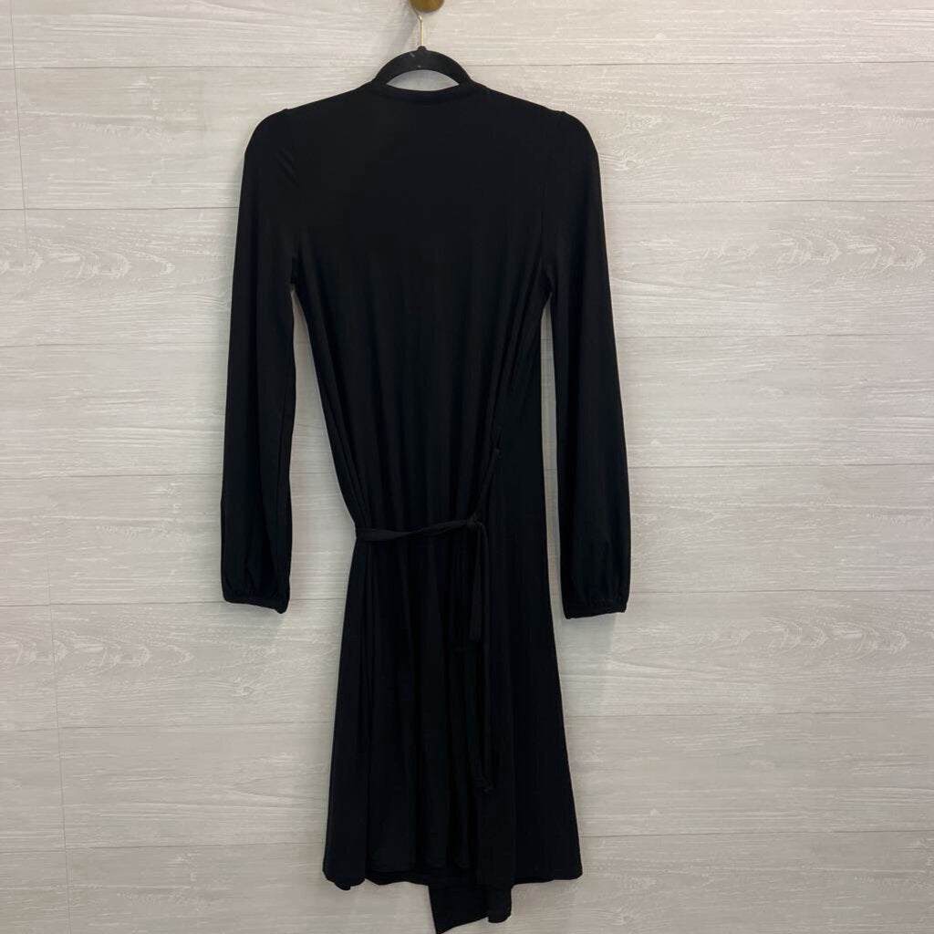 Boden Black Wrap Longsleeve Dress 10