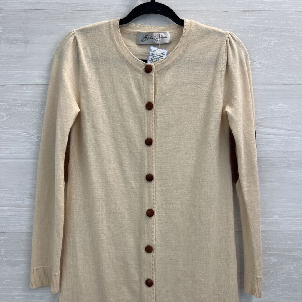 Hopeless Romantic Cream/Brown Cardigan Medium