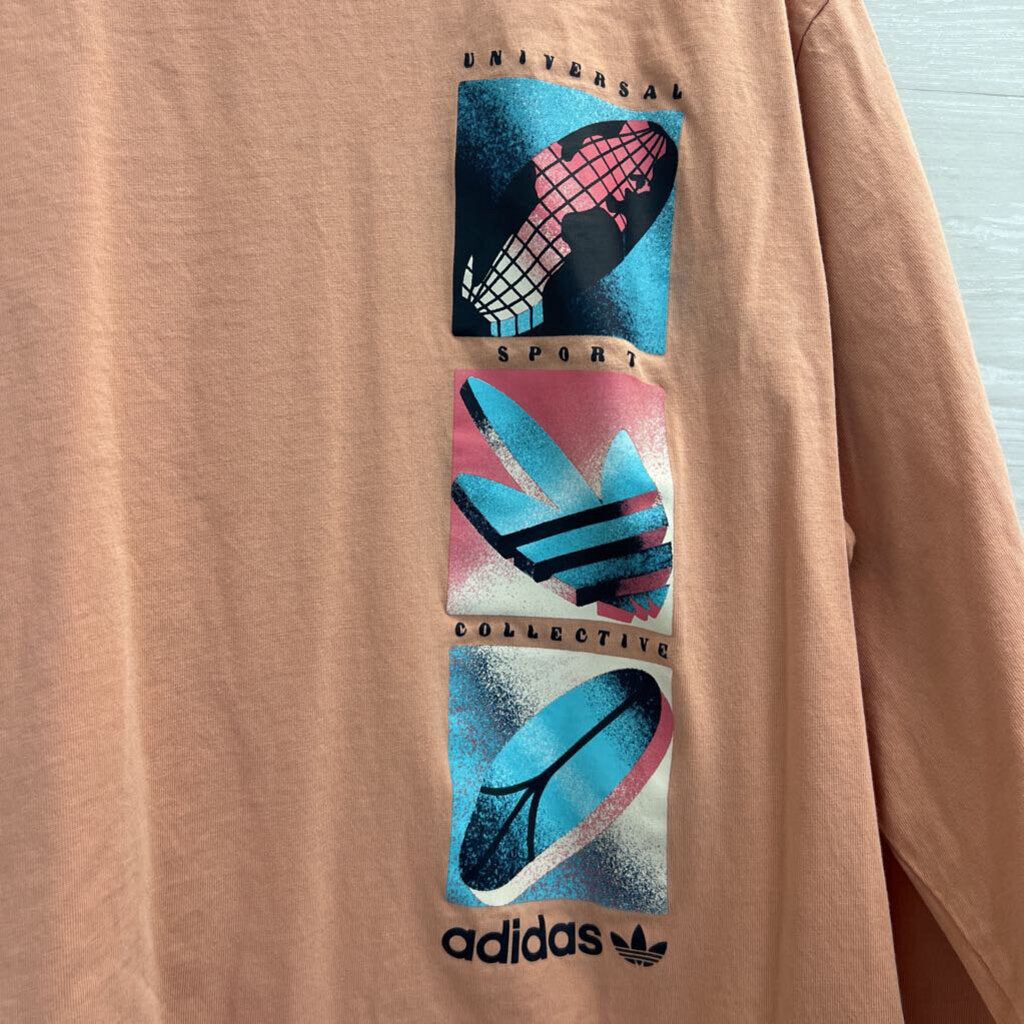 Adidas Originals Athletic Long Sleeve Orange Shirt. XL