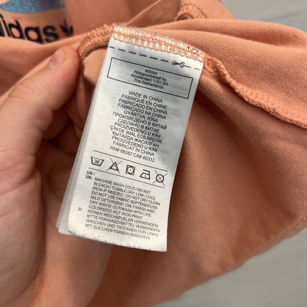 Adidas Originals Athletic Long Sleeve Orange Shirt. XL