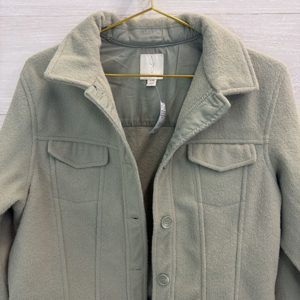 Joie Green Soft Button Down Shacket Large