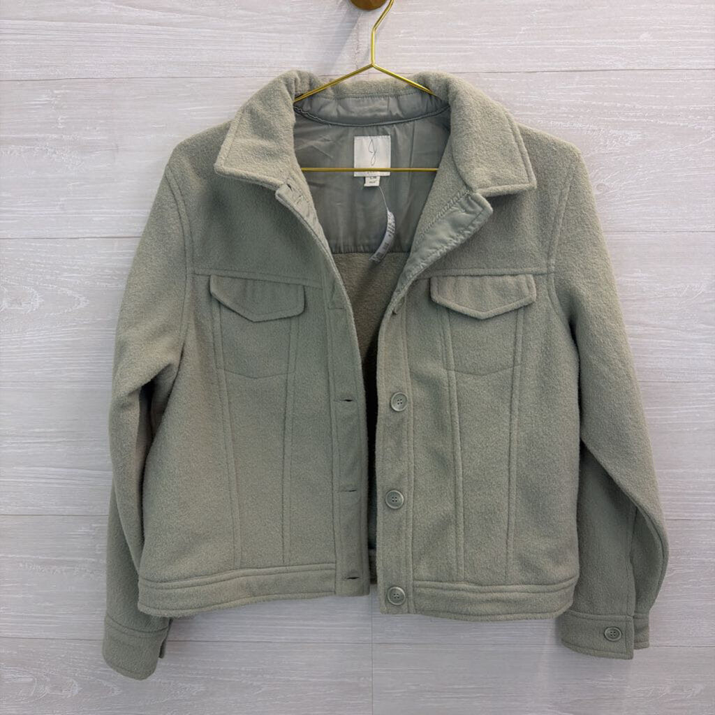 Joie Green Soft Button Down Shacket Large