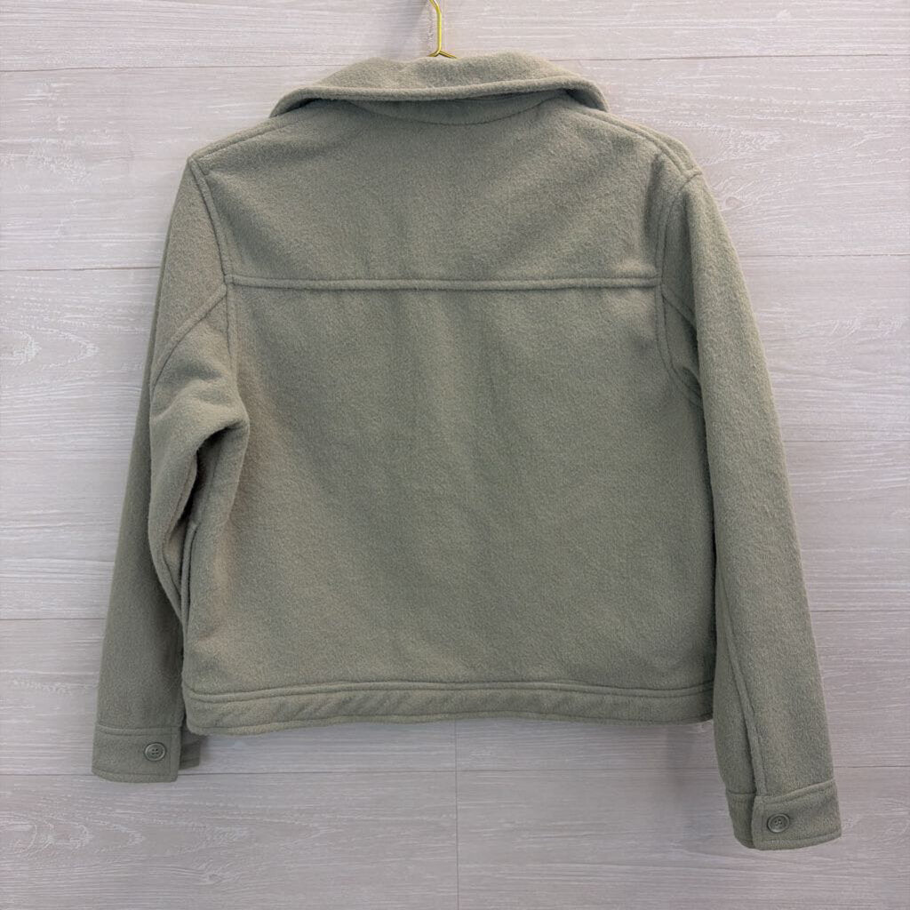 Joie Green Soft Button Down Shacket Large