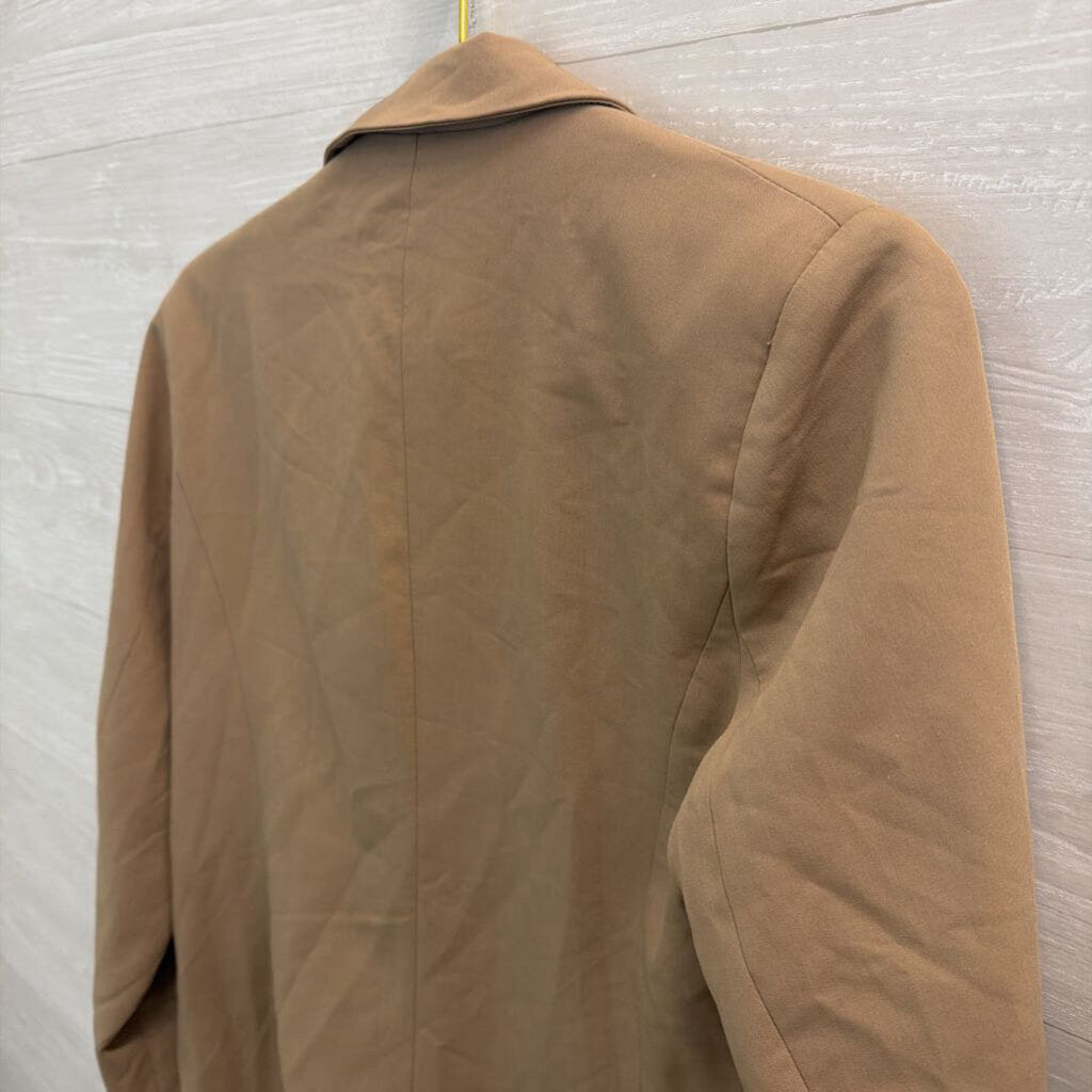 Brown Long Sleeve Blazer Jacket Large