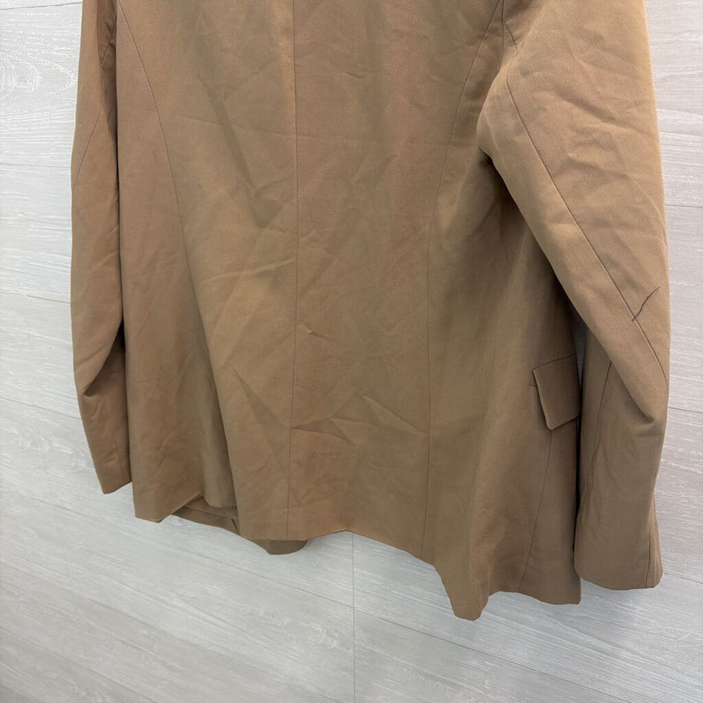 Brown Long Sleeve Blazer Jacket Large