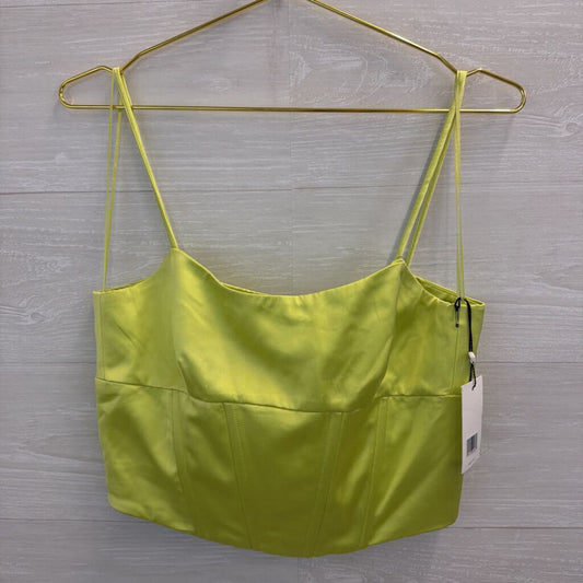 Jason Wu Green Silky Cropped Corset Tank Top Medium