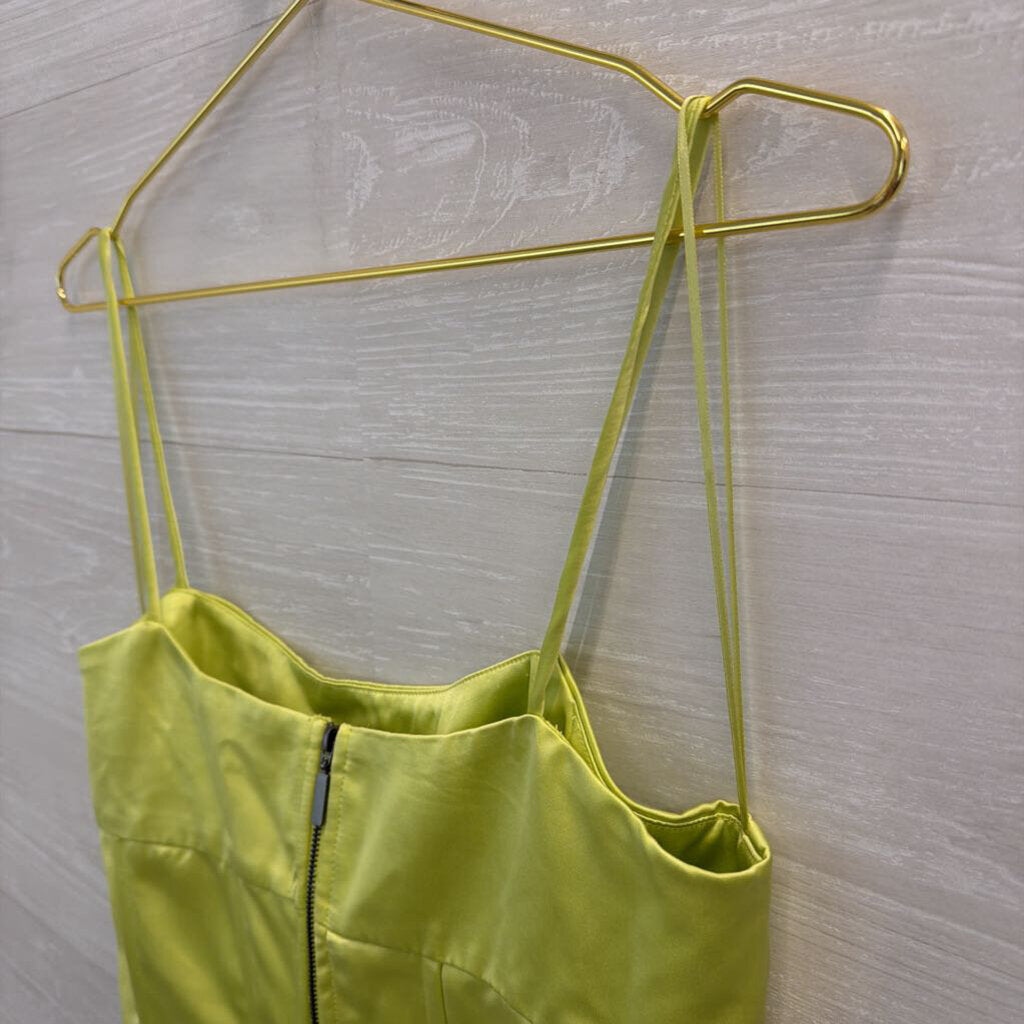 Jason Wu Green Silky Cropped Corset Tank Top Medium