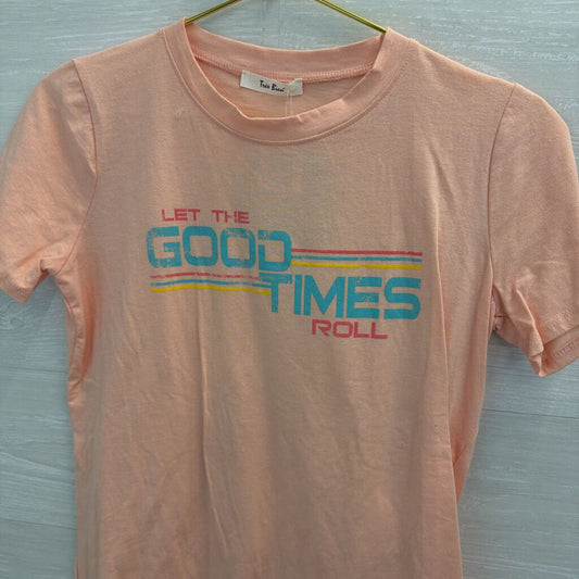 Tres Bien Pink Let The Good Times Roll Short Sleeve Graphic Tee Small