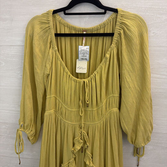 Free People Green Long Sleeve In Your Dreams Maxi Dress Medium