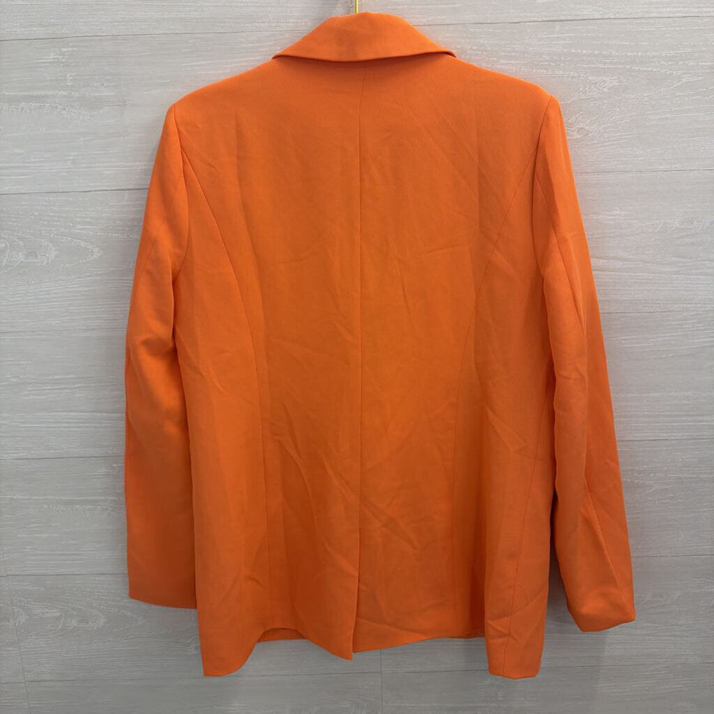 Fore Orange Long Sleeve Blazer Jacket Large