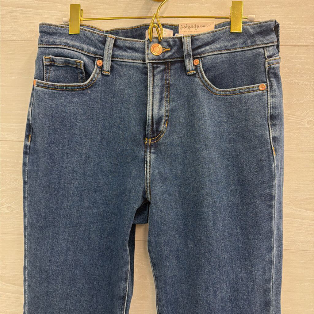 Lauren Conrad Medium Wash Super High Rise Flare Jeans 6