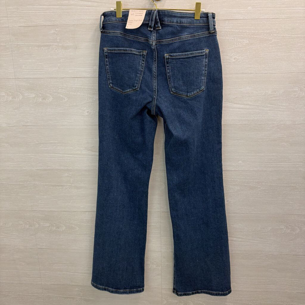 Lauren Conrad Medium Wash Super High Rise Flare Jeans 6