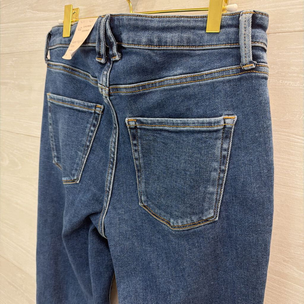 Lauren Conrad Medium Wash Super High Rise Flare Jeans 6