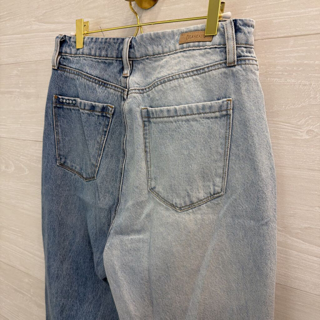 Blank NYC Medium/ Light Wash Color Block Jeans 29
