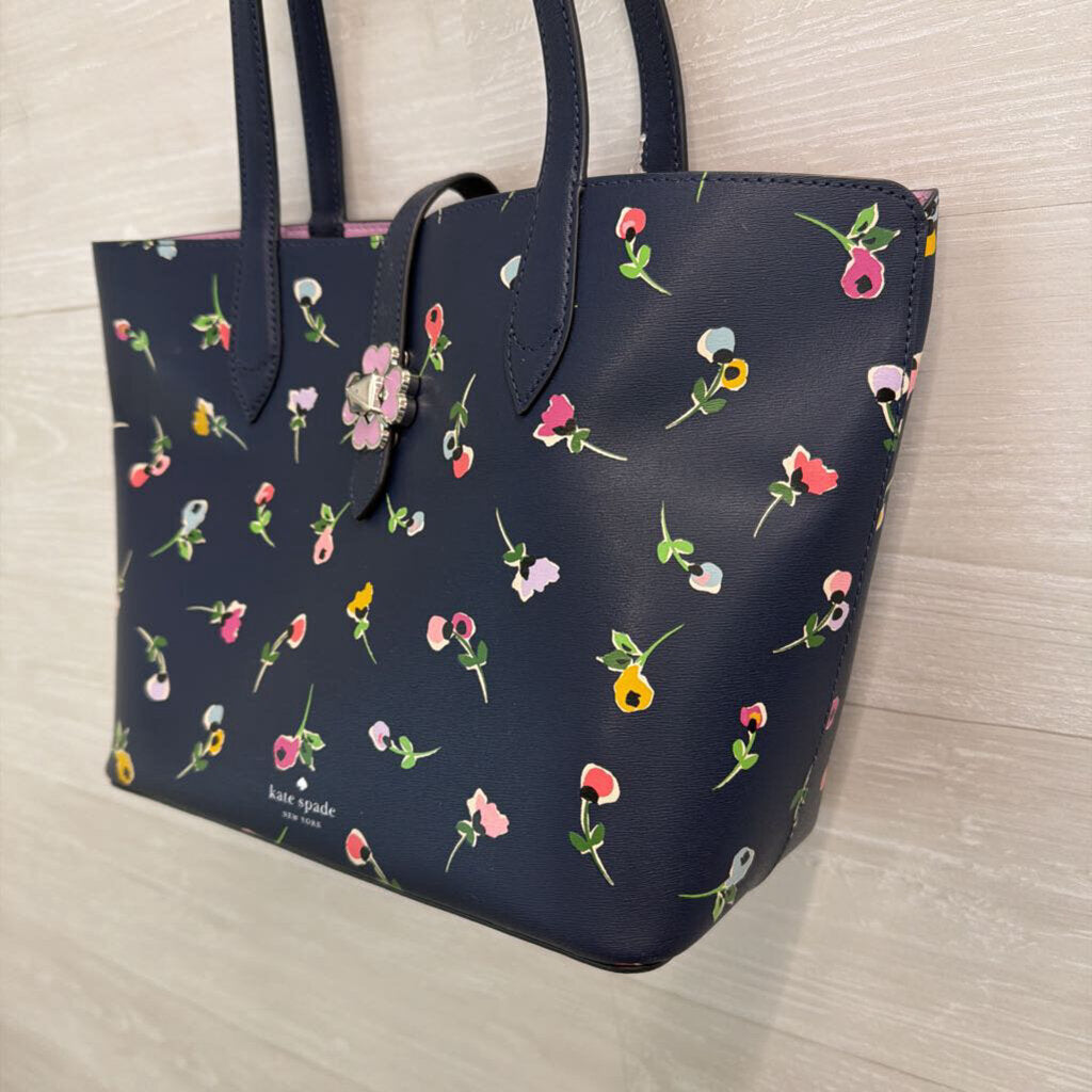 Kate Spade Navy/ Multi Kaci Wildflower Ditsy Small Tote Purse