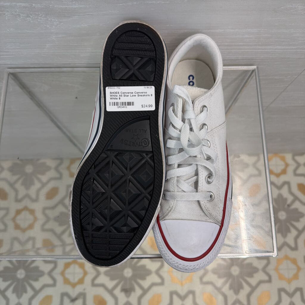 Converse White All Star Low Sneakers 8