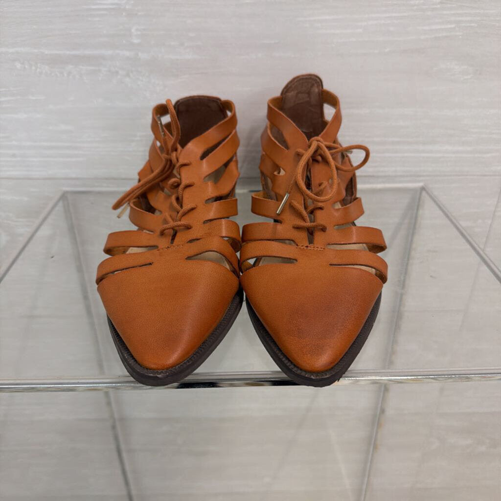 Forever 21 Brown Lace Up Gladiator Point Toe Shoes 8