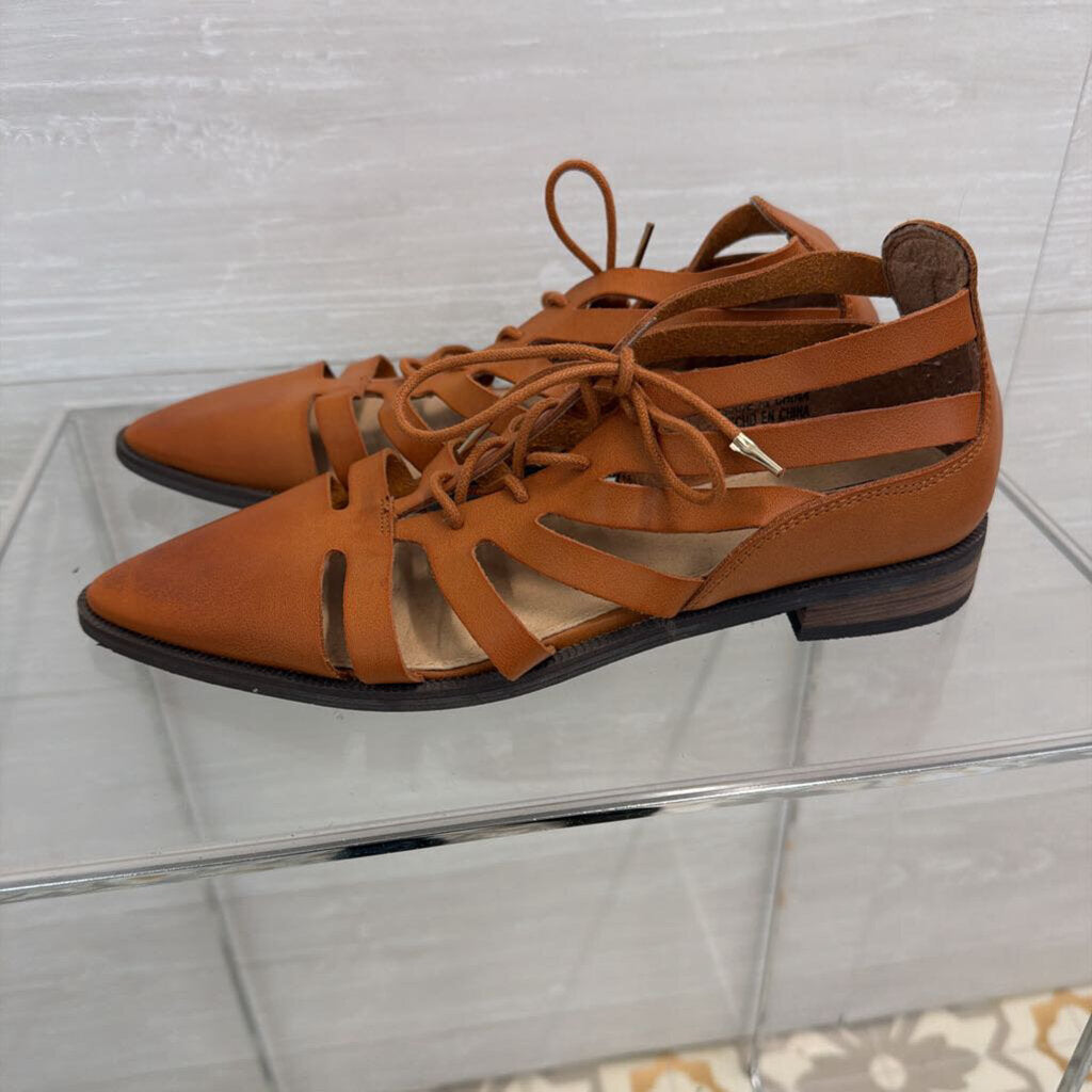 Forever 21 Brown Lace Up Gladiator Point Toe Shoes 8